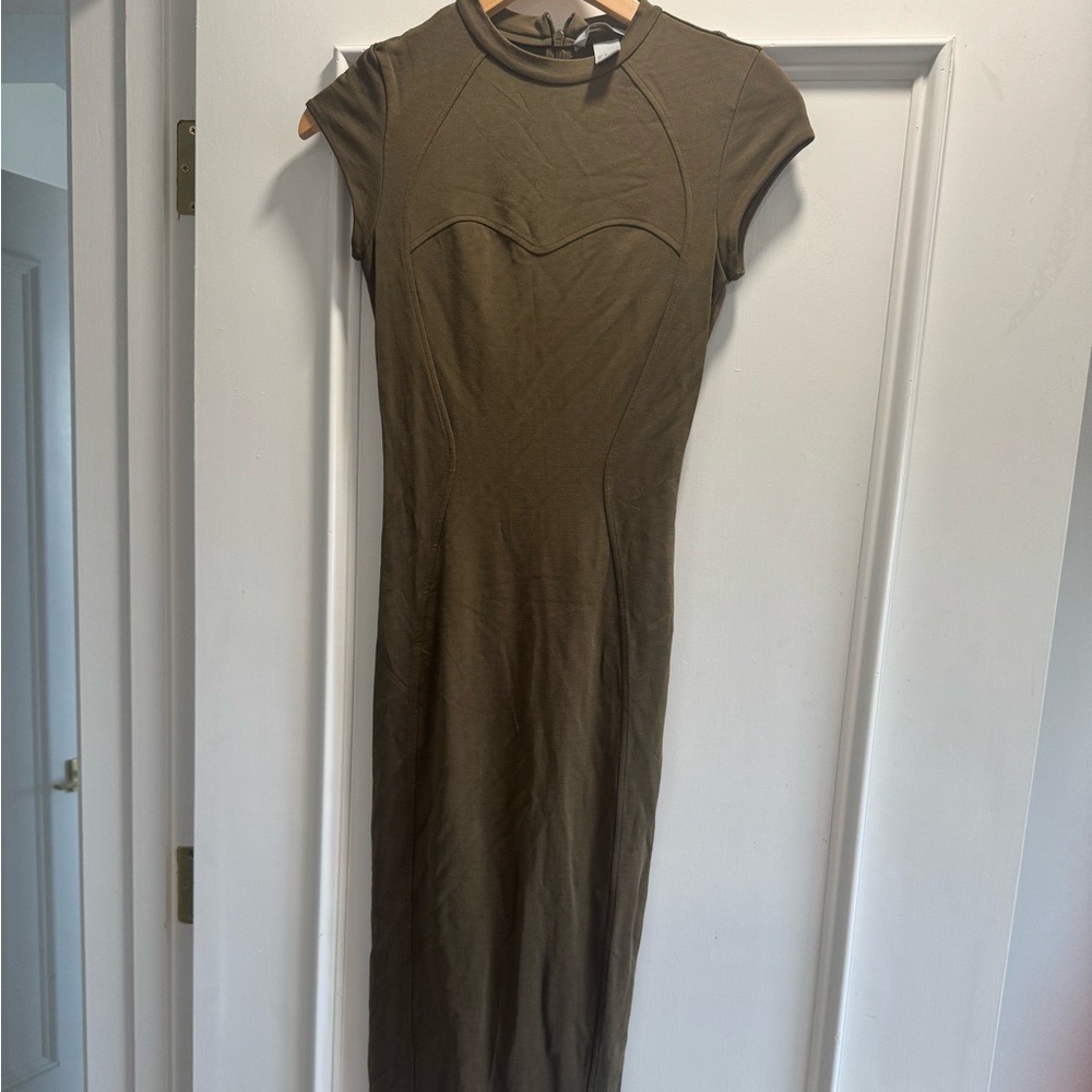 H&M Elegant Olive Green Women's Dress